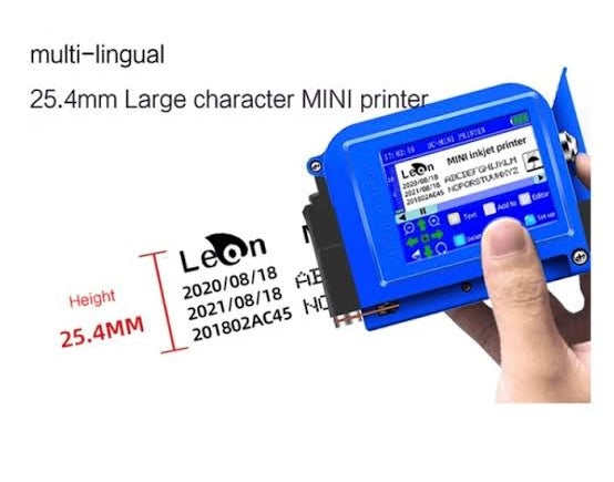 Printus P-9 Mini Handheld Inkjet Printer 25.4 MM with Solvent Cartridge