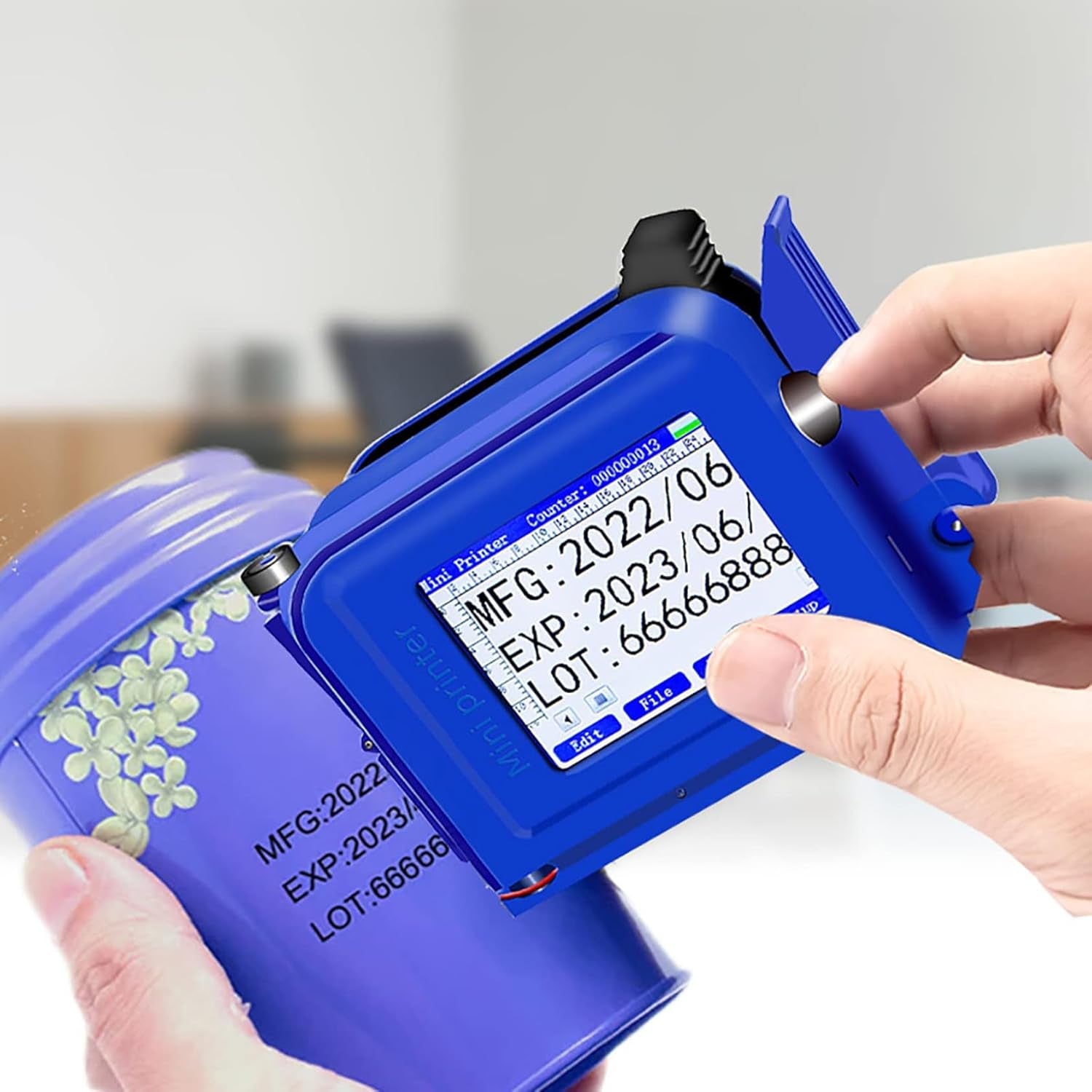 Printus P-9 Mini Handheld Inkjet Printer 25.4 MM with Solvent Cartridge