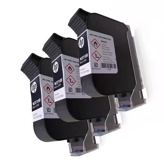 HP W3T10B 2590 Black Solvent Cartridge 12.7mm