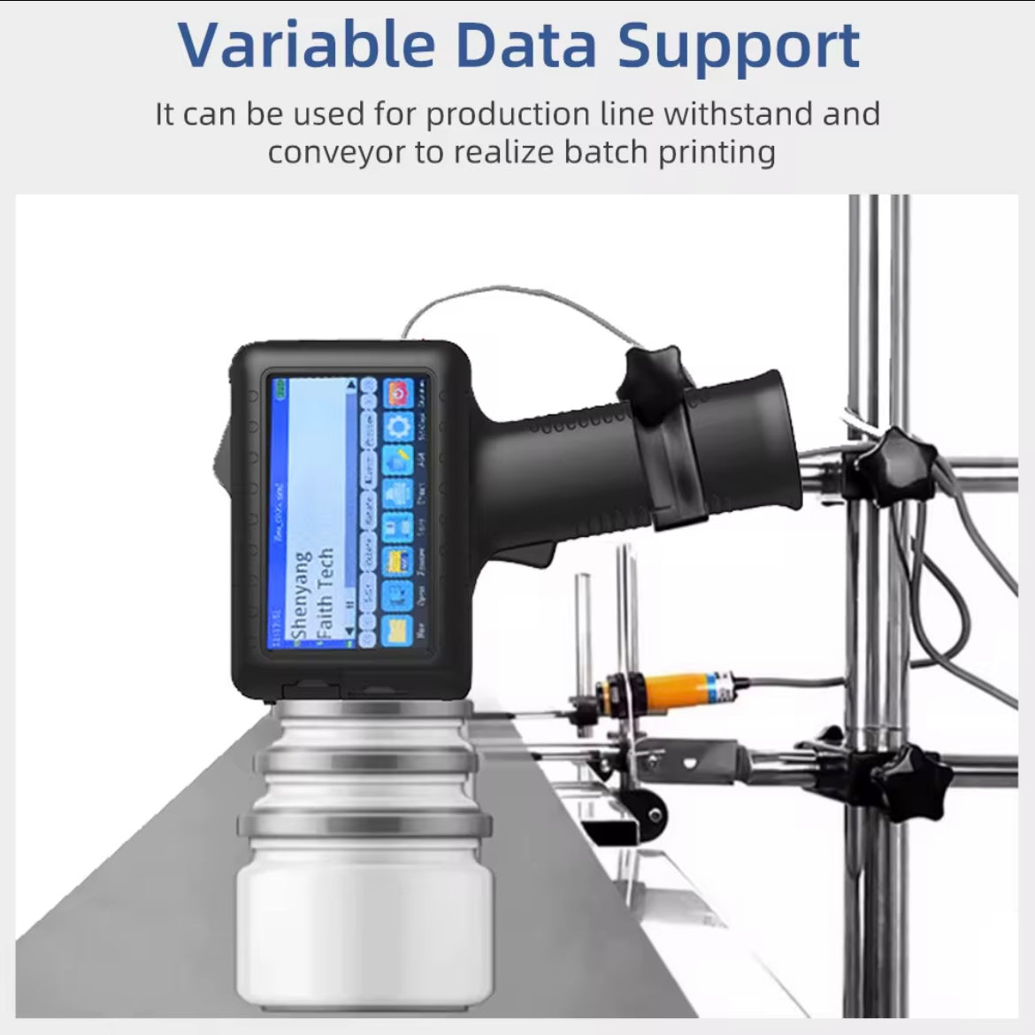 Printus P-8 Handheld Inkjet Printer 12.7MM(Korean Technology) with Solvent Cartridge